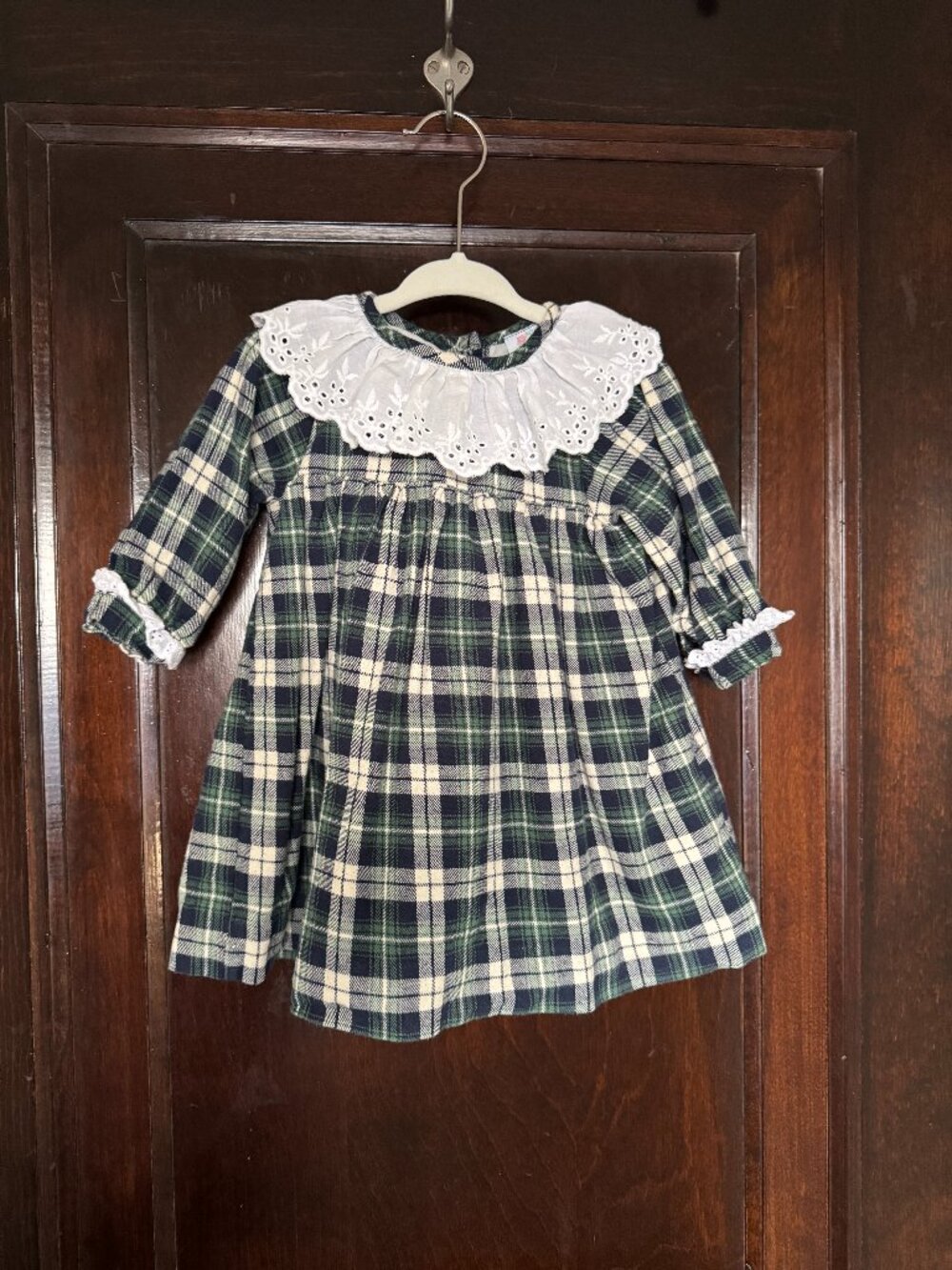 Cecil and Lou Green Plaid Dress - 12M
